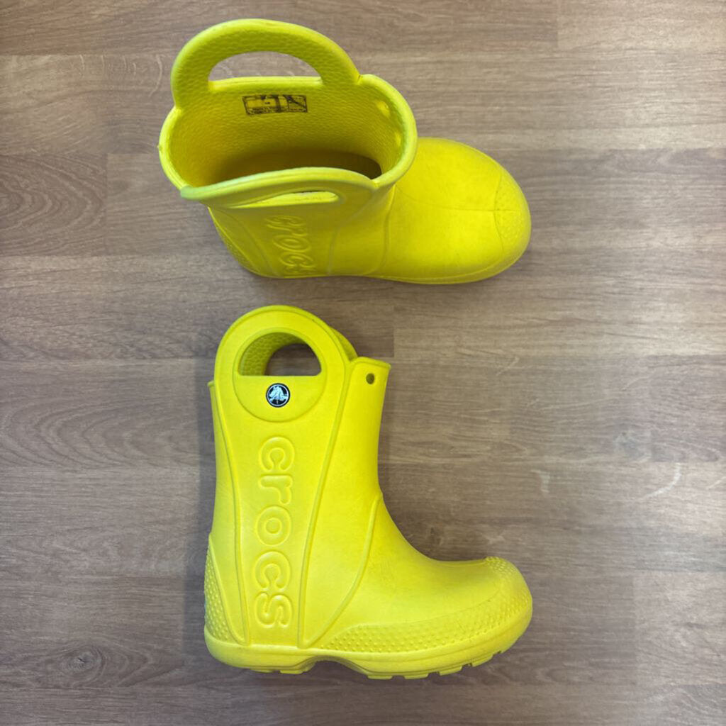 Crocs Yellow Rain Boots - 8