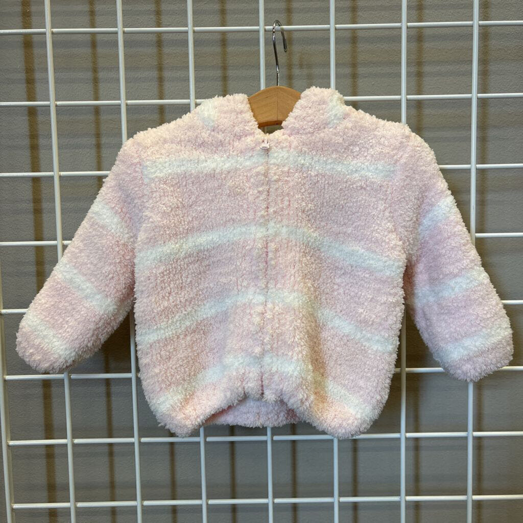 Angel Dear Stripe Fuzzy Zip Hoodie - 6/12m