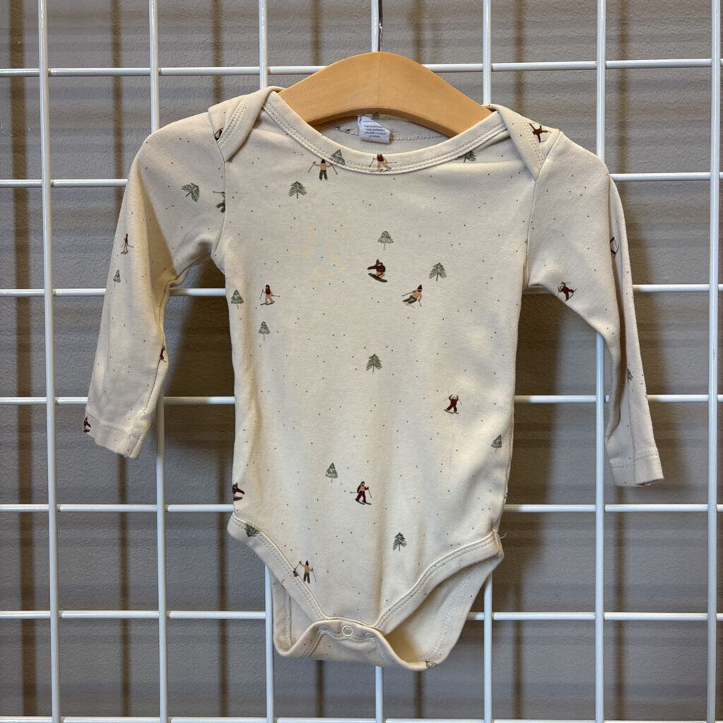Colored Organics Ski LS Onesie - 6/12m