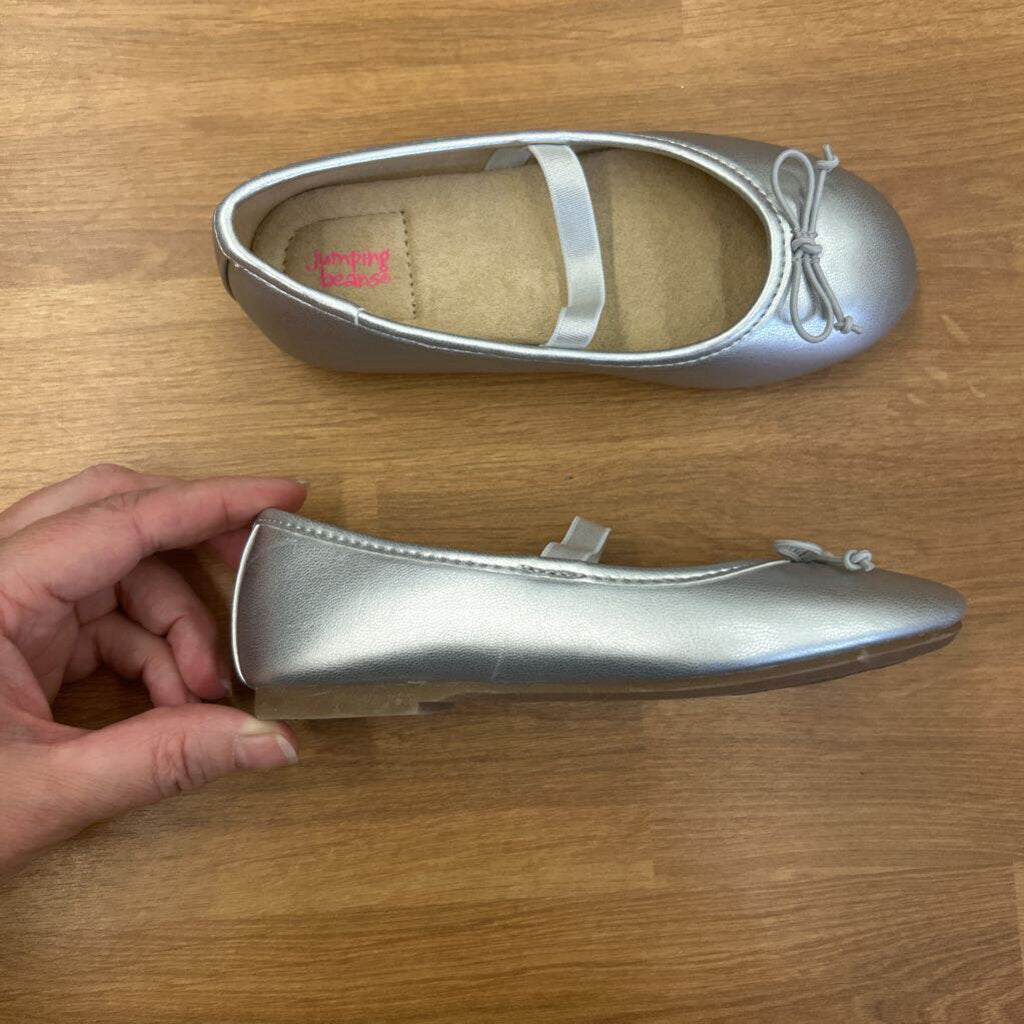 Jumping Beans Silver Flats - 10