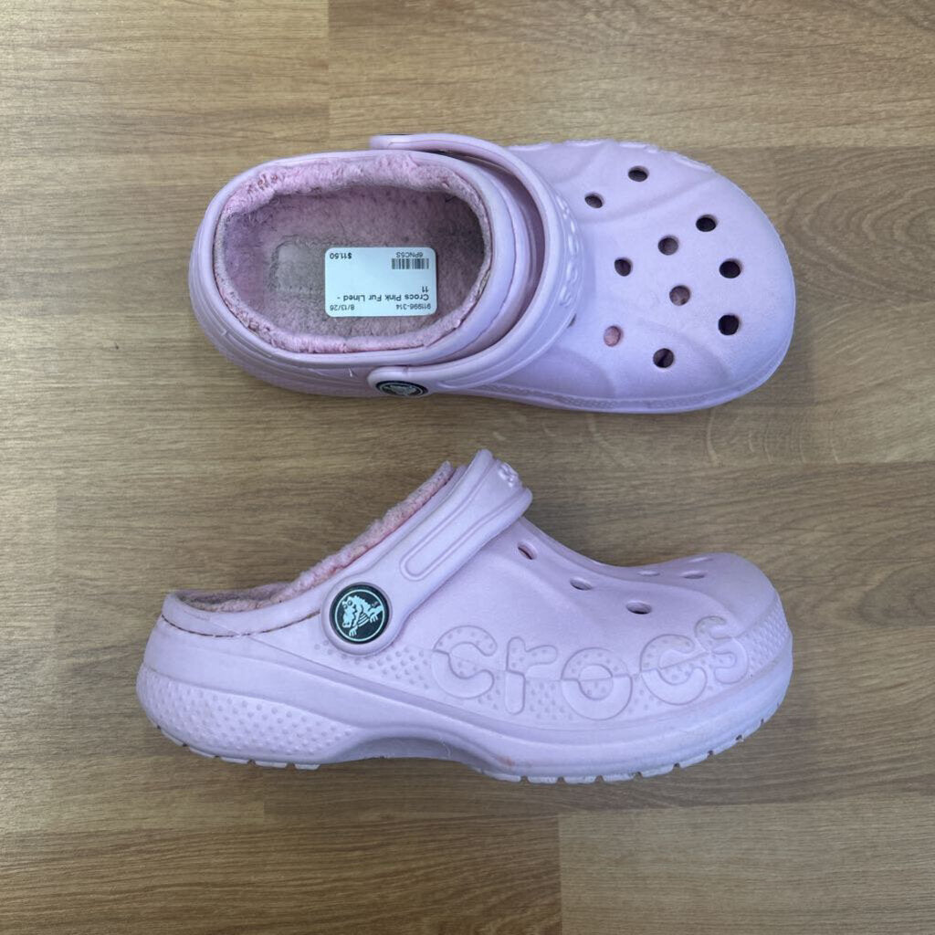 Crocs Pink Fur Lined - 11