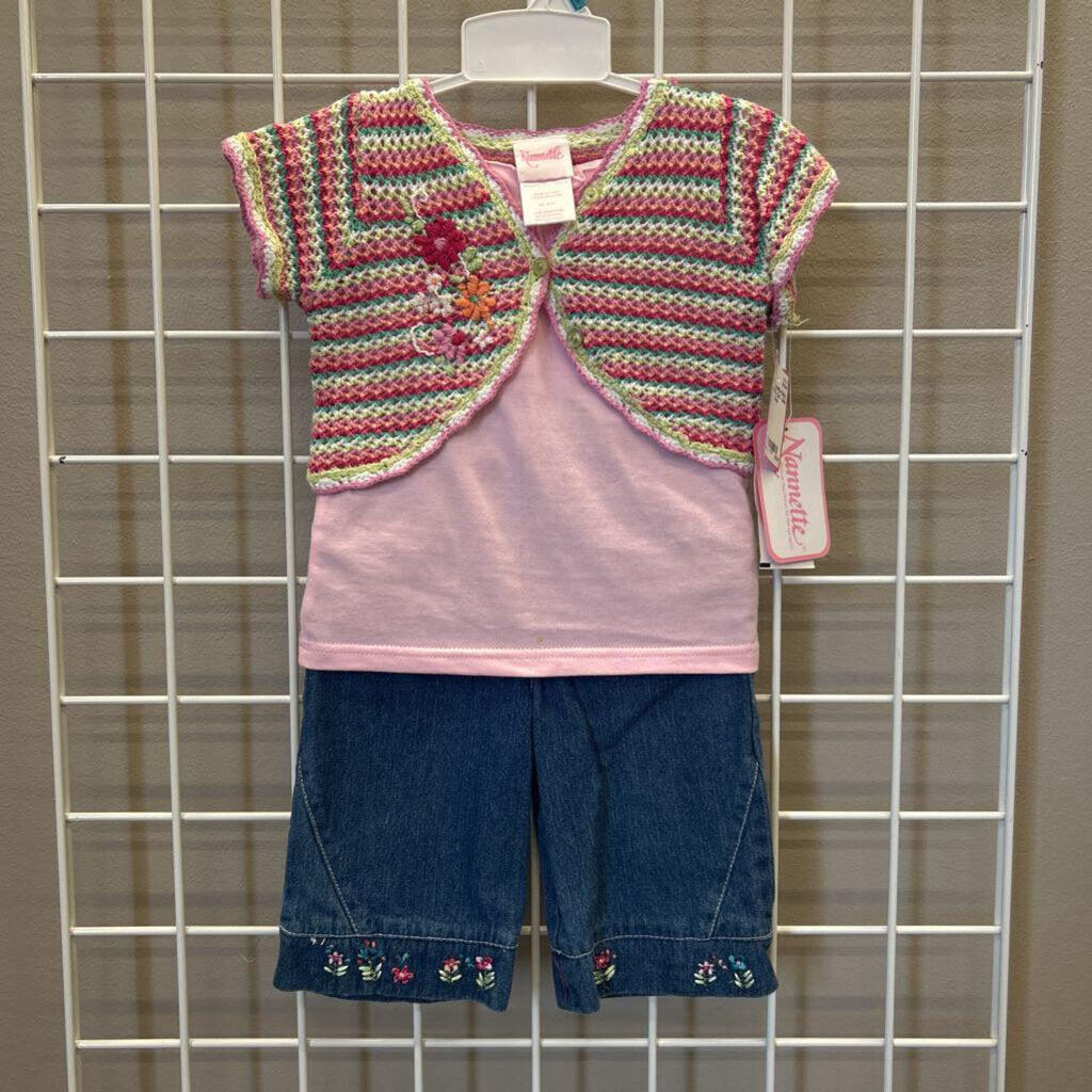 NWT Nanette Baby Three Pc Set - 24m (mark on front)