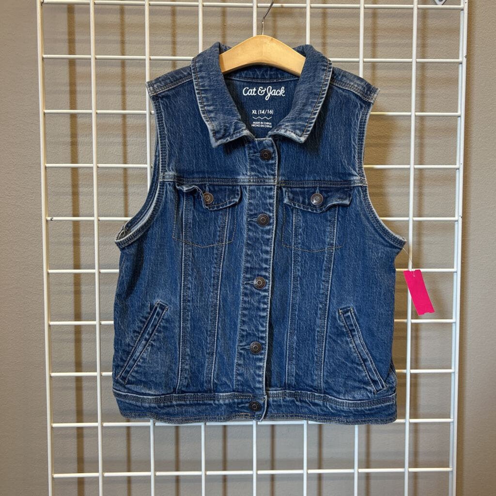 Cat & Jack Denim Vest - 14/16