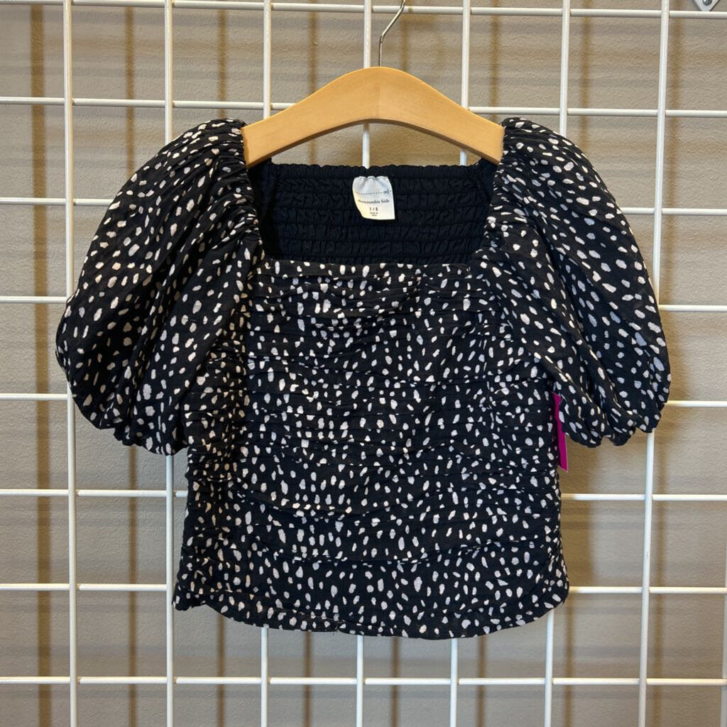 Abercrombie Kids Dot Smocked Crop Top - 7/8
