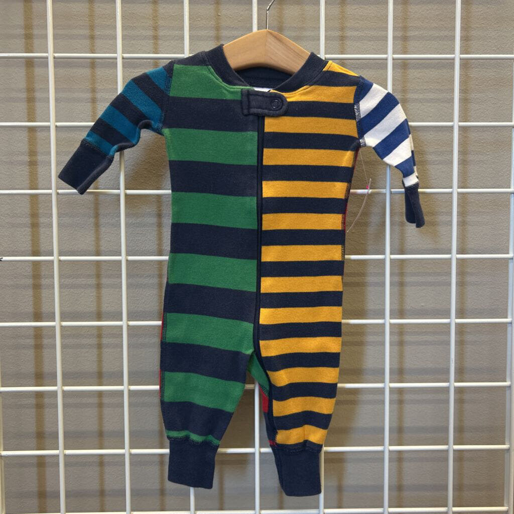 Hanna Andersson Stripe Zip Sleeper - 0/3m