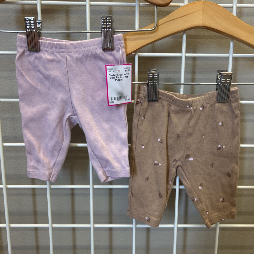 Carter's Set of 2 Soft Pants - NB