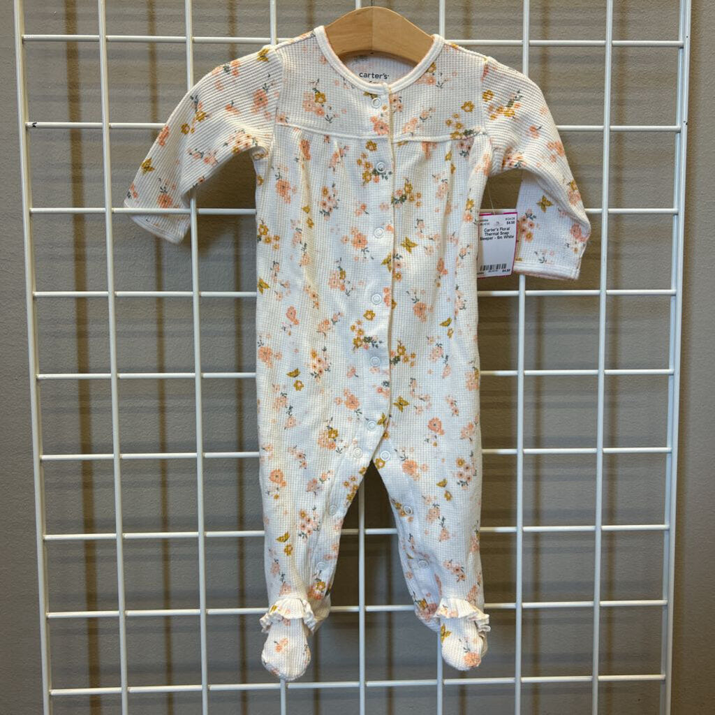 Carter's Floral Thermal Snap Sleeper - 6m