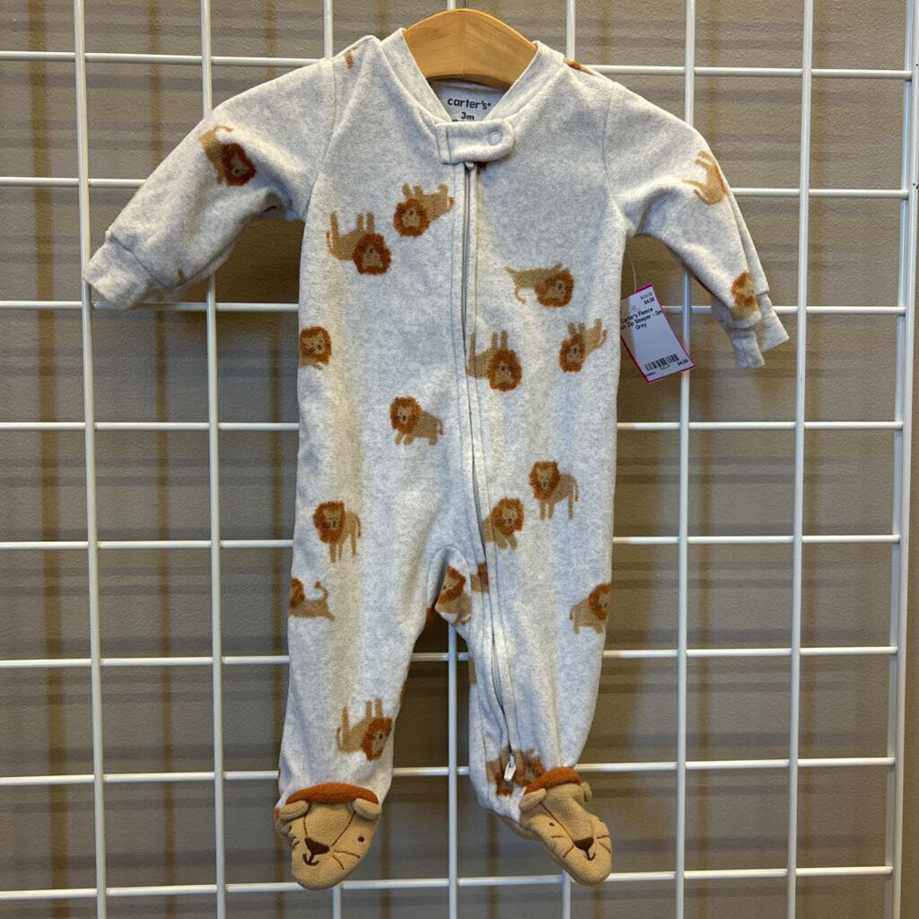 Carter's Fleece Lion Zip Sleeper - 3m