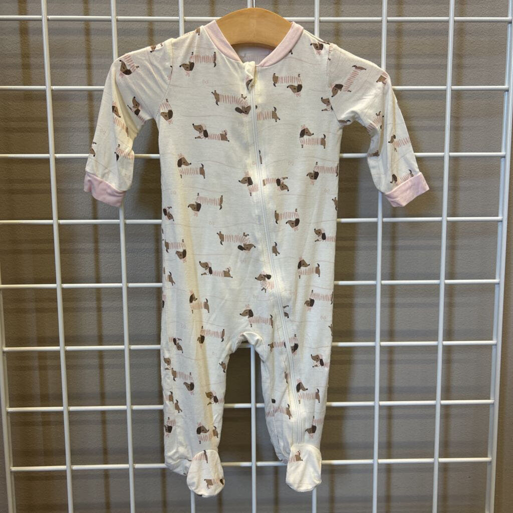 Milkbarn Bamboo Dog Zip Sleeper - 0/3m