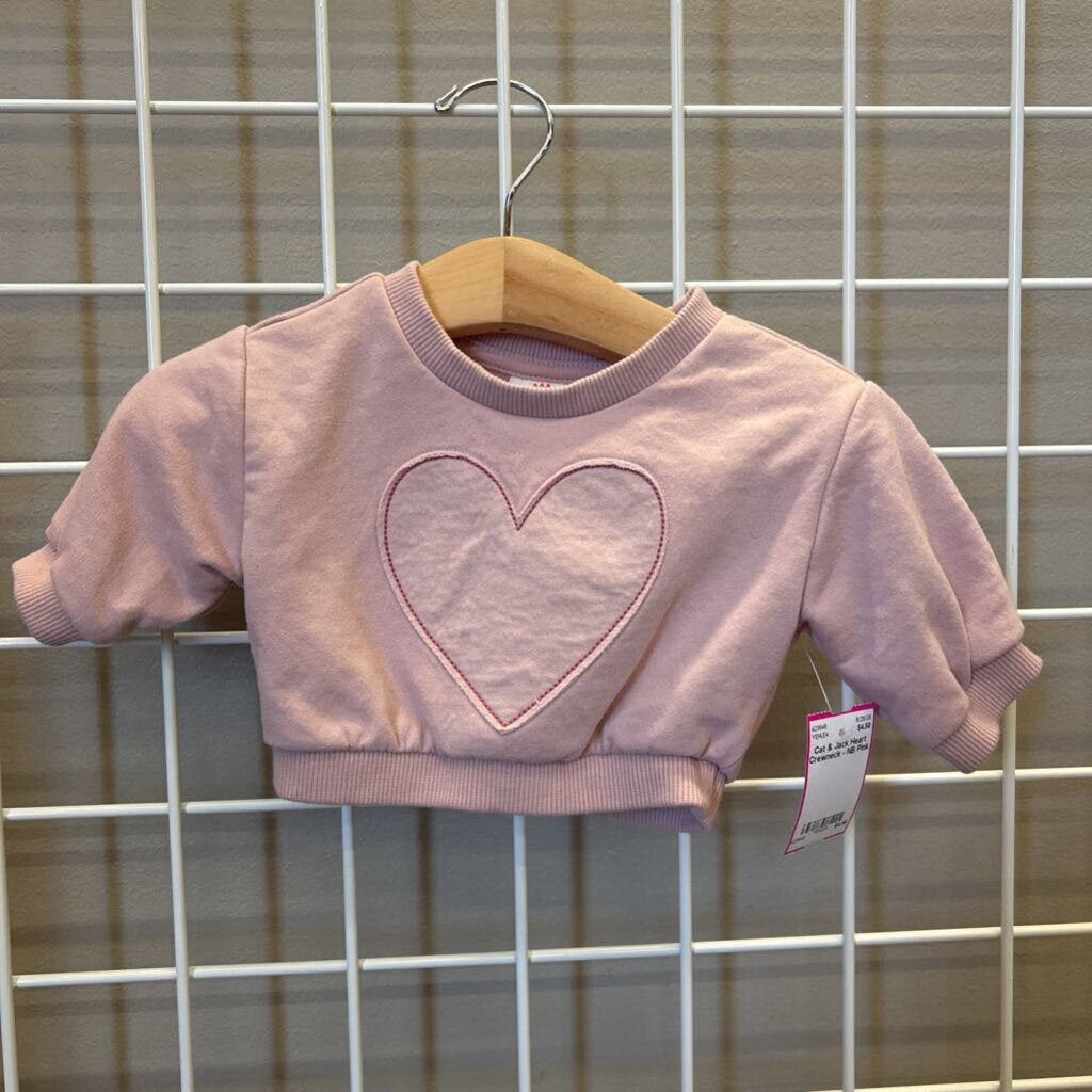 Cat & Jack Heart Crewneck - NB