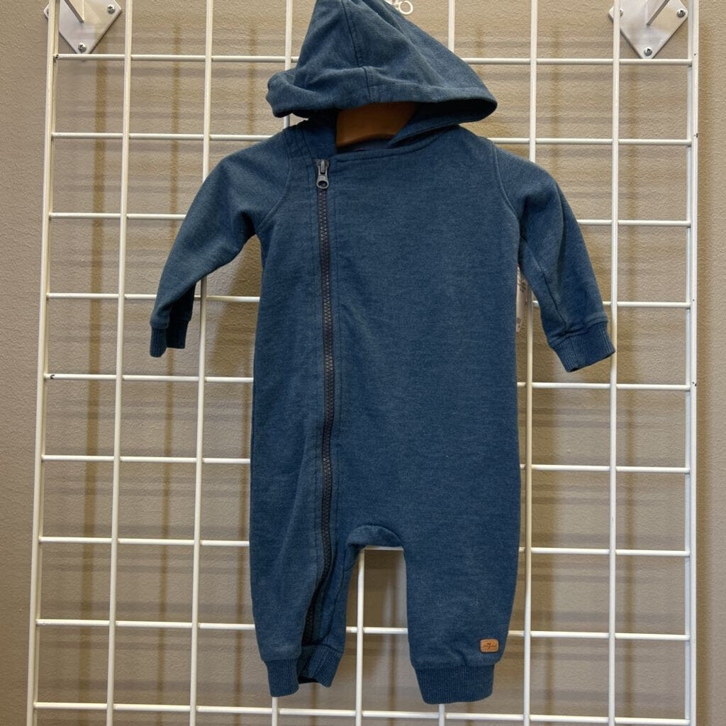 7 For All Mankind Hoodie LS Romper 3/6m