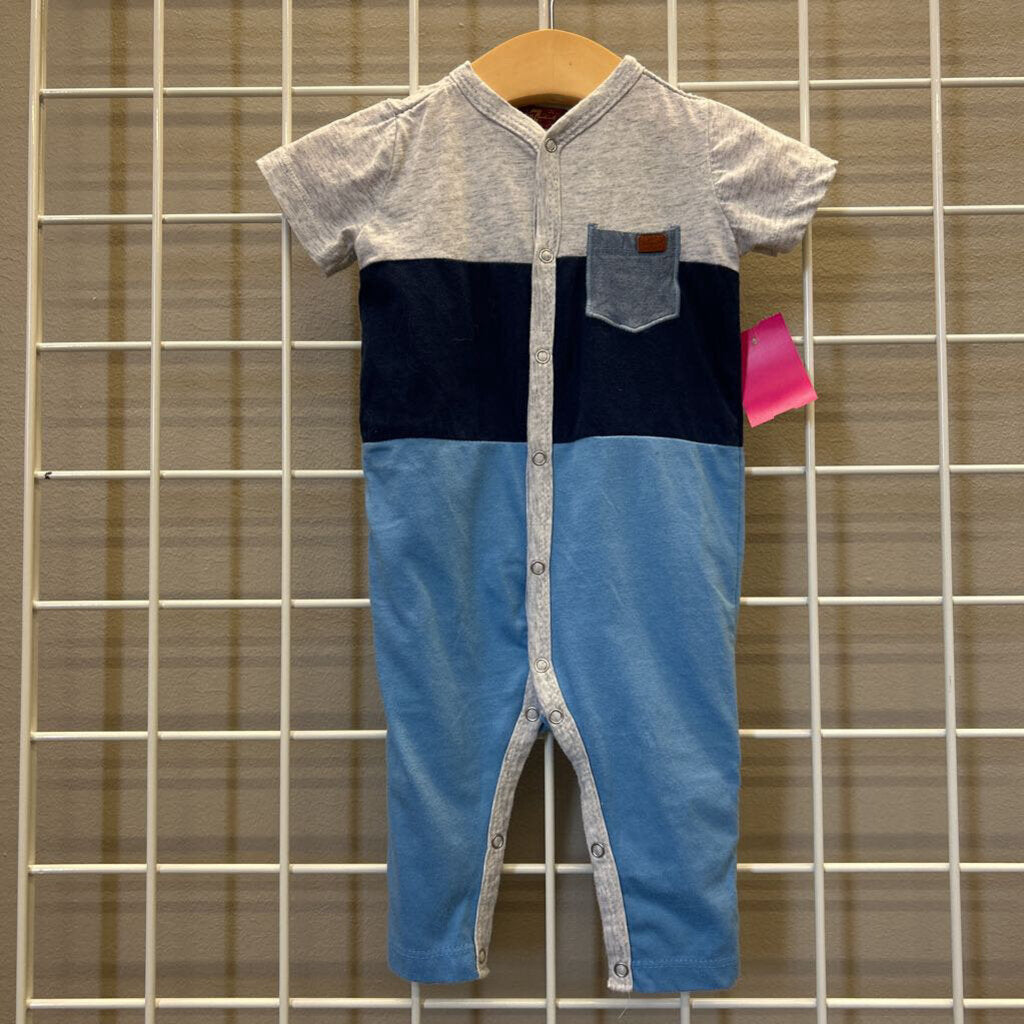 7 For All Mankind SS Romper 3/6m