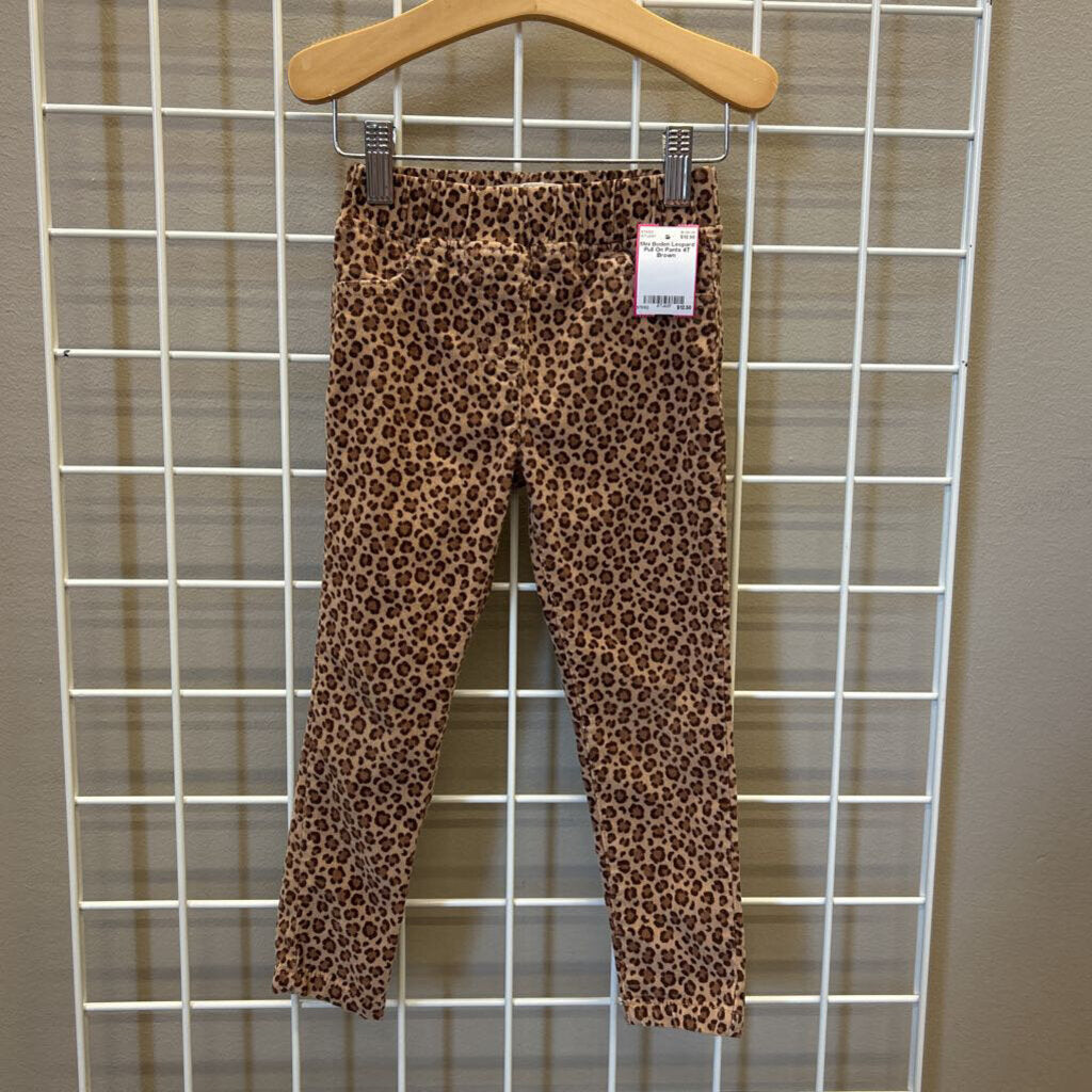Mini Boden Leopard Pull On Pants 4T