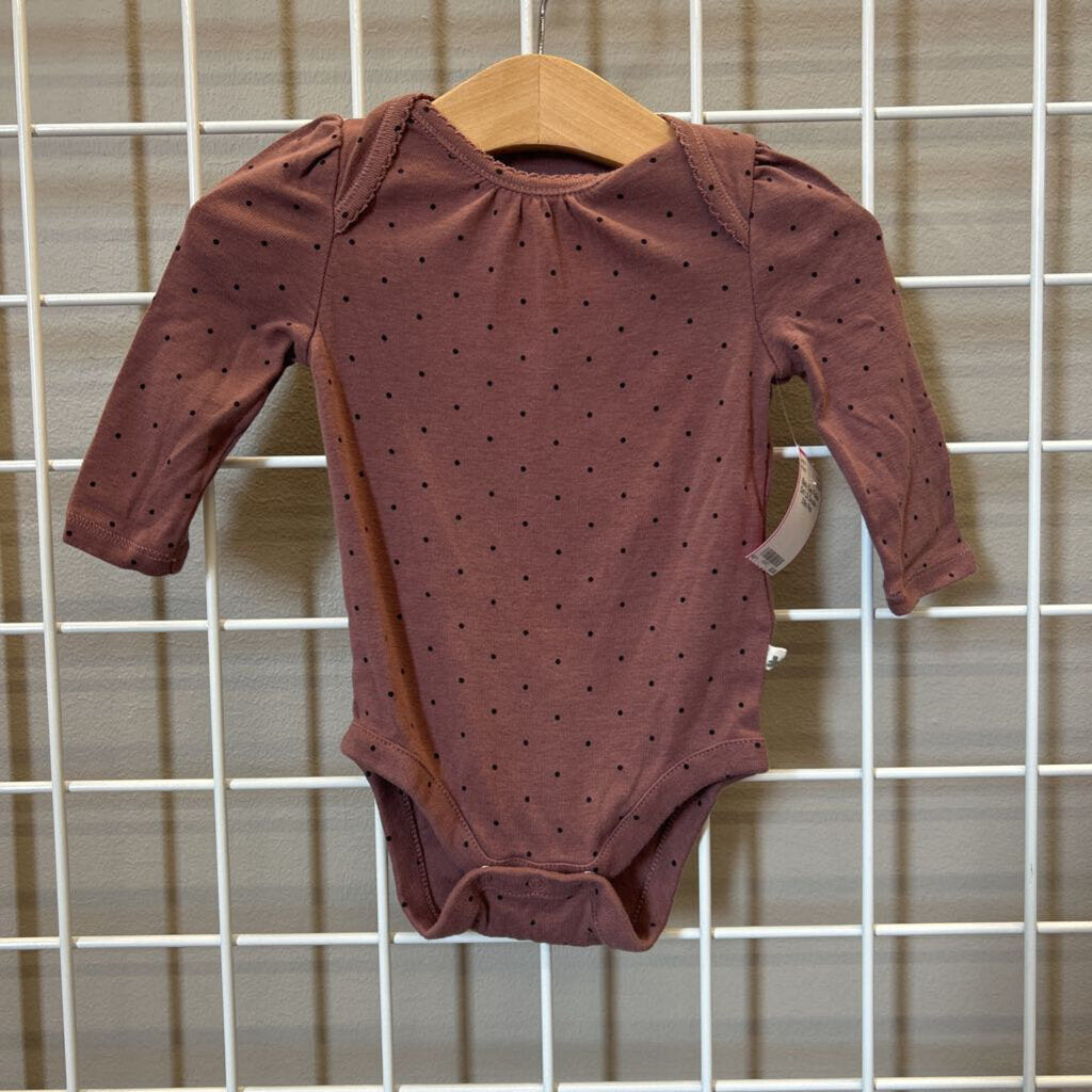 Baby Gap Polka Dot LS Onesie - 3/6m
