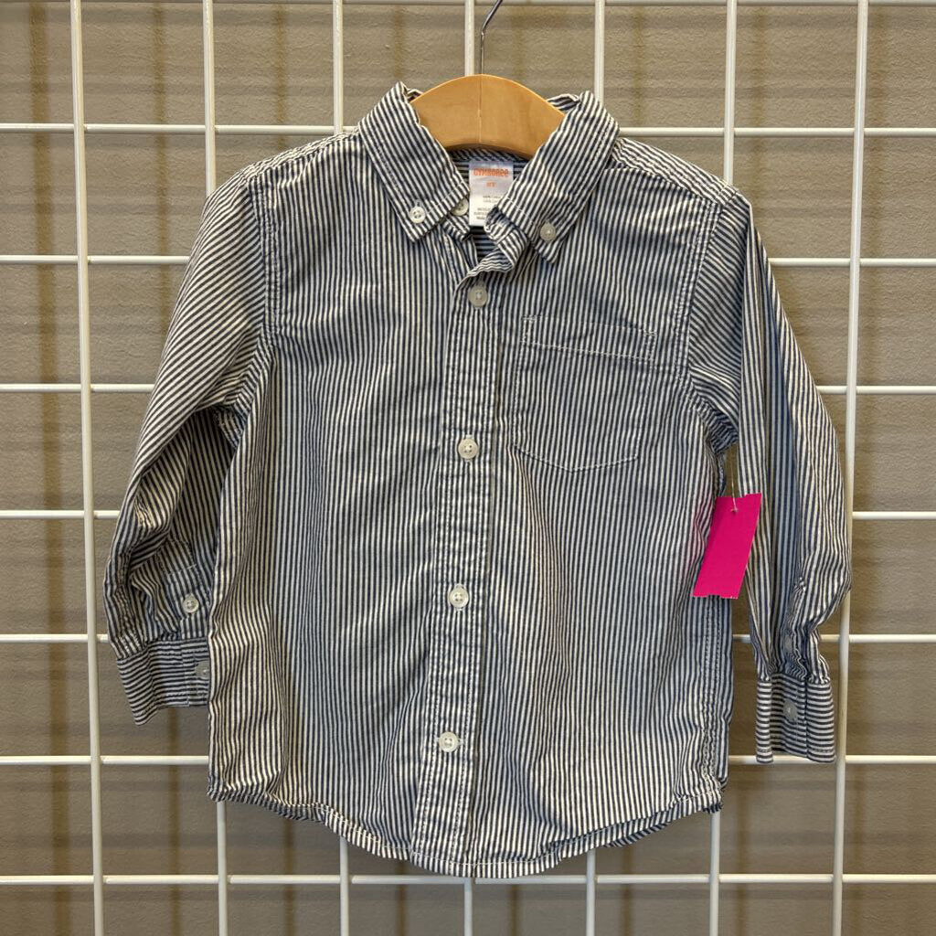 Gymboree Stripe LS Button Up - 2T