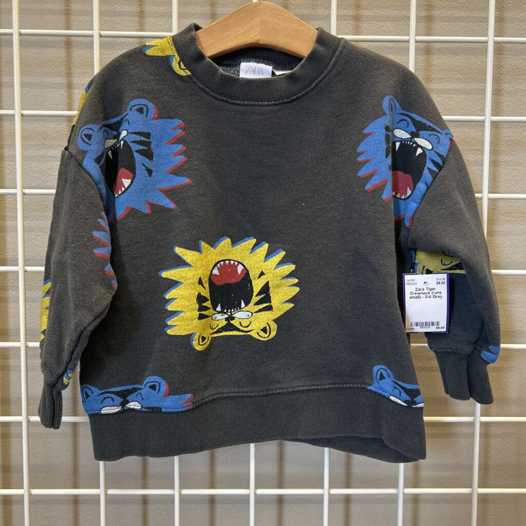 Zara Tiger Crewneck (runs small) - 3/4