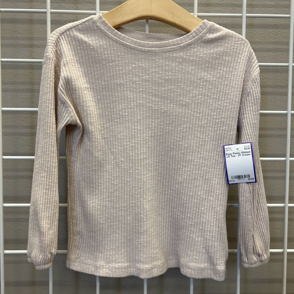Easy Peasy Ribbed LS Tee - 3T