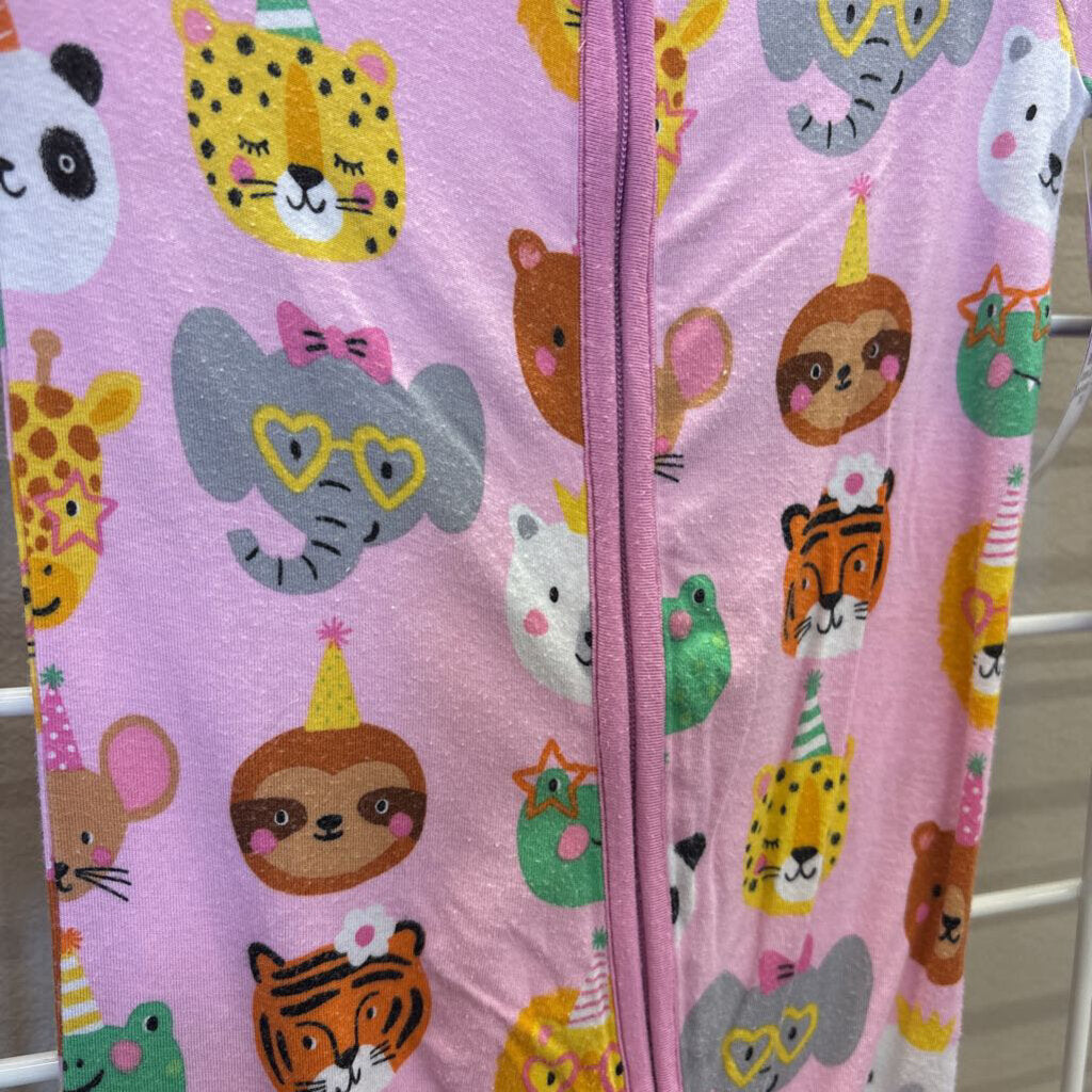 Little Sleepies Bamboo Party Animal Zip Sleeper (wash wear) - 6/12m
