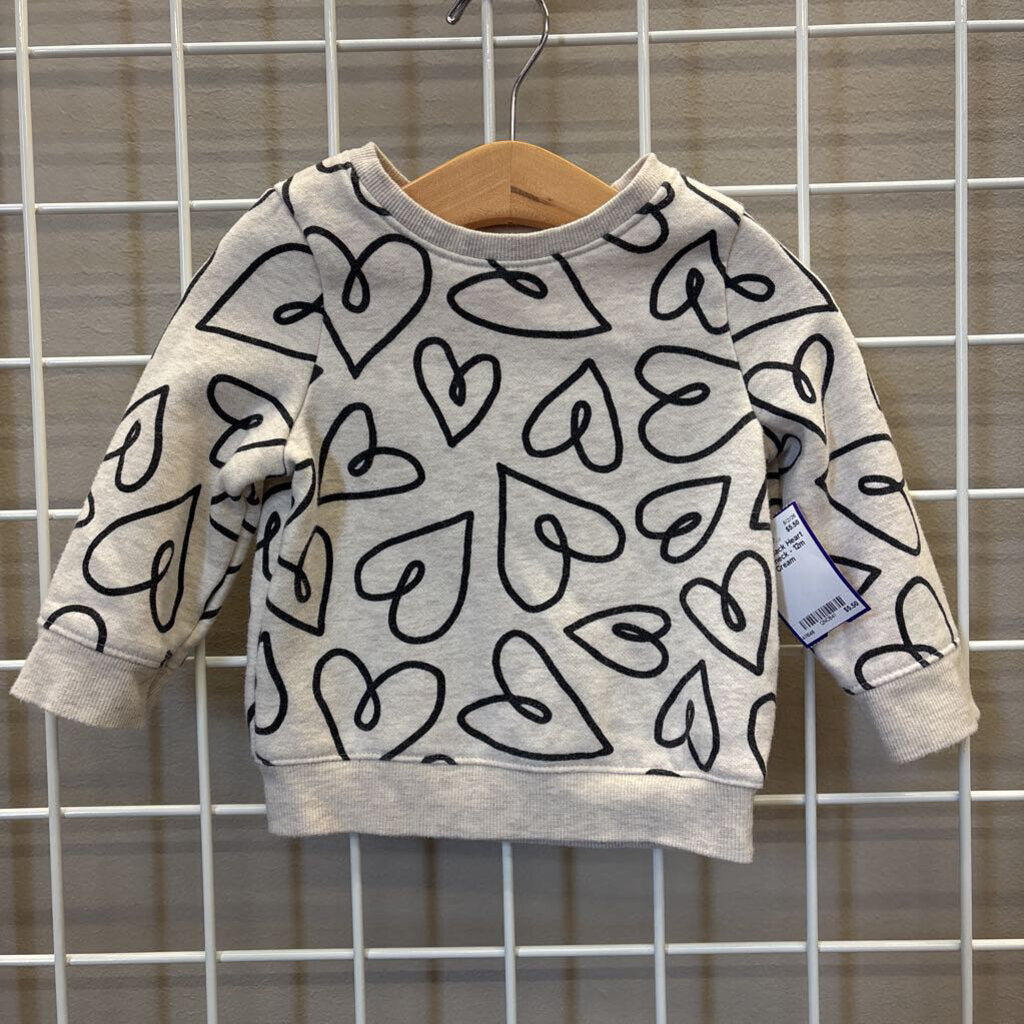 Cat & Jack Heart Crewneck - 12m