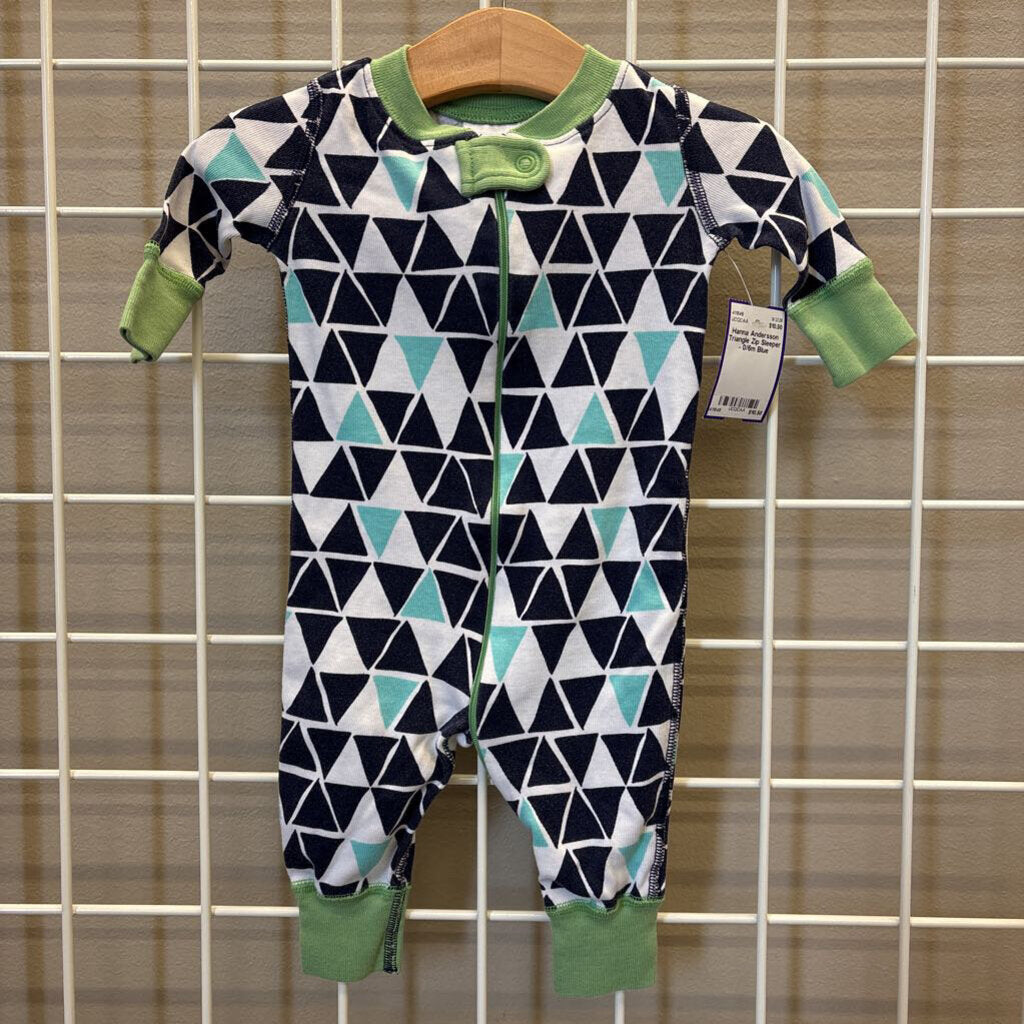 Hanna Andersson Triangle Zip Sleeper - 0/6m