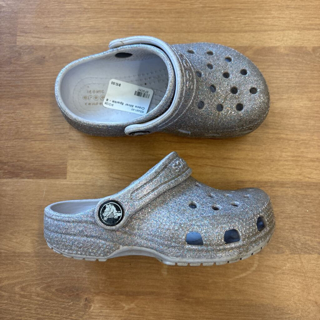 Crocs Silver Sparkle - 8