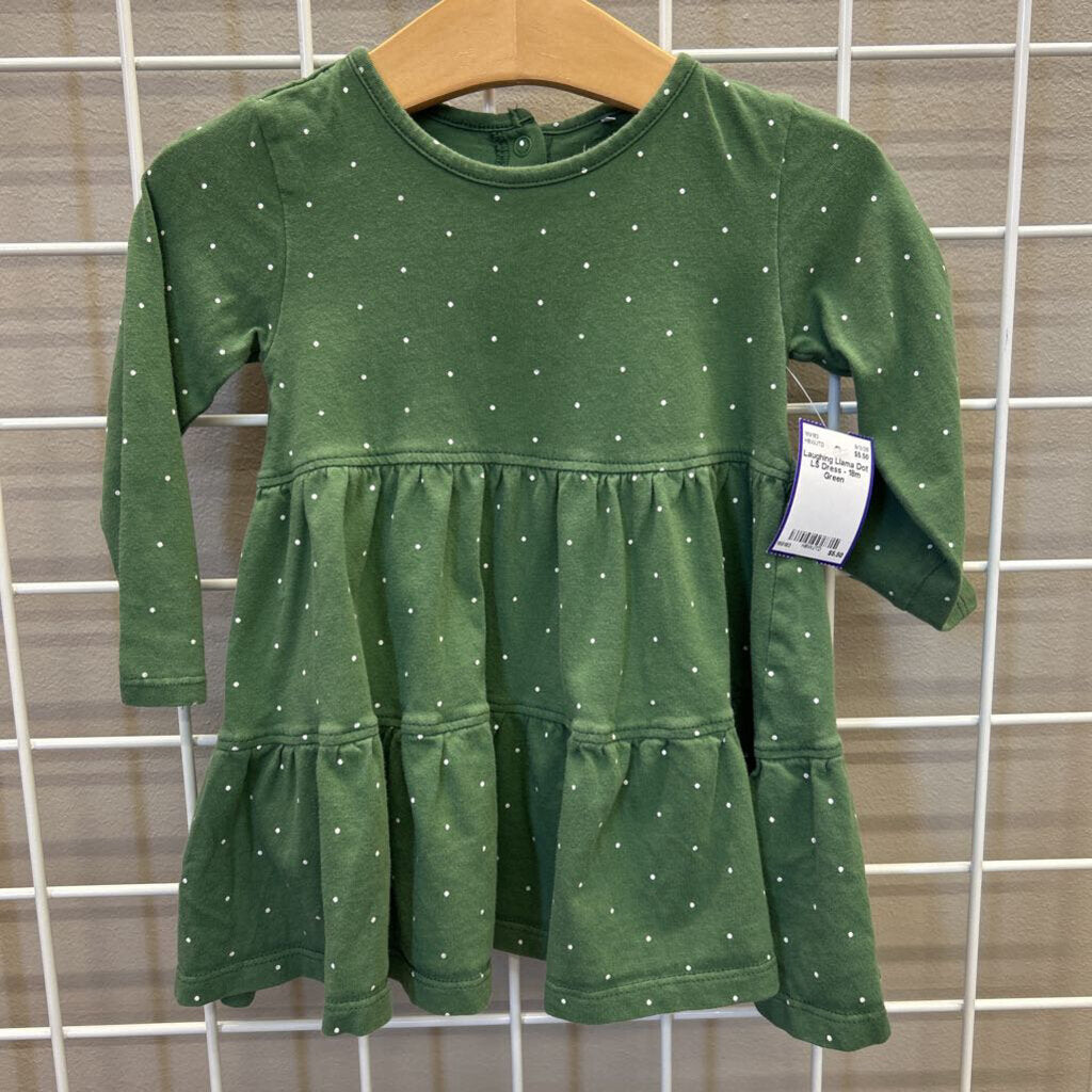 Laughing Llama Dot LS Dress - 18m