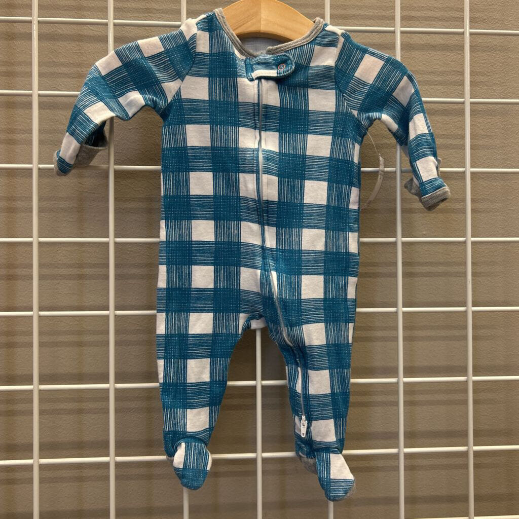 Cloud Island Plaid Zip Sleeper - 0/3m