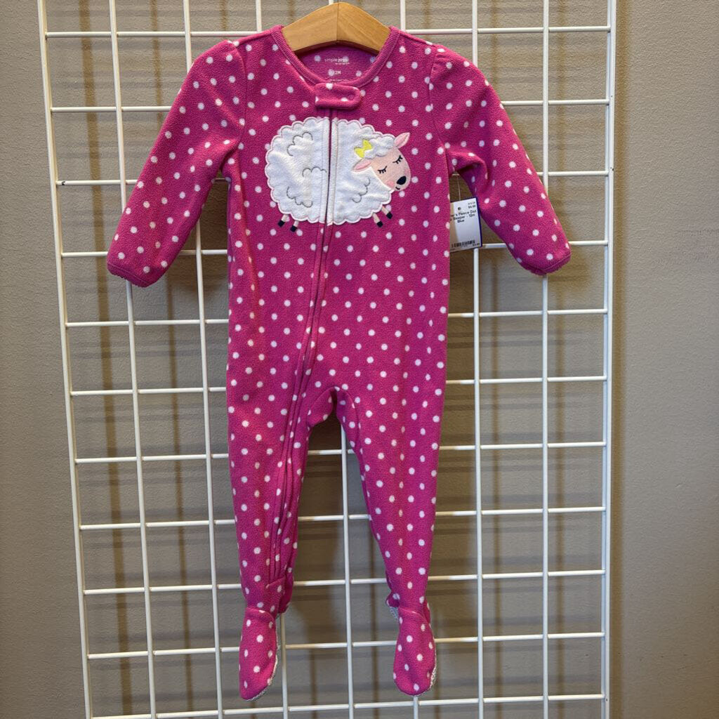 Carter's Fleece Dot Zip Sleeper - 12m