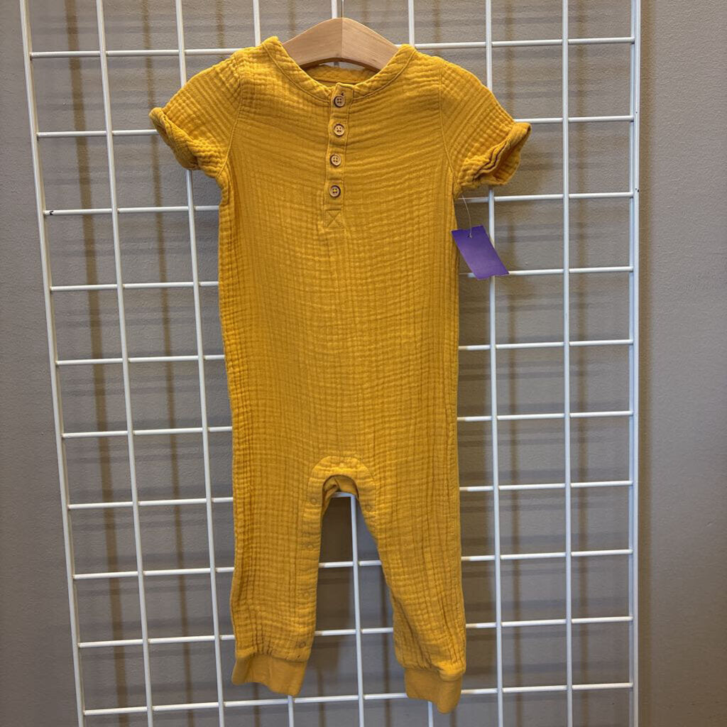 Cat & Jack Linen SS Romper - 18m