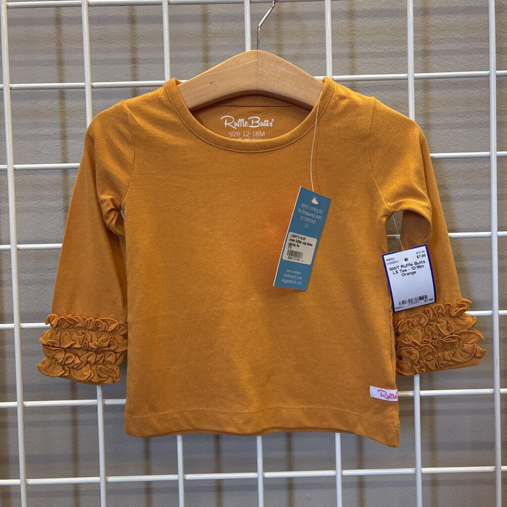 NWT Ruffle Butts LS Tee - 12/18m