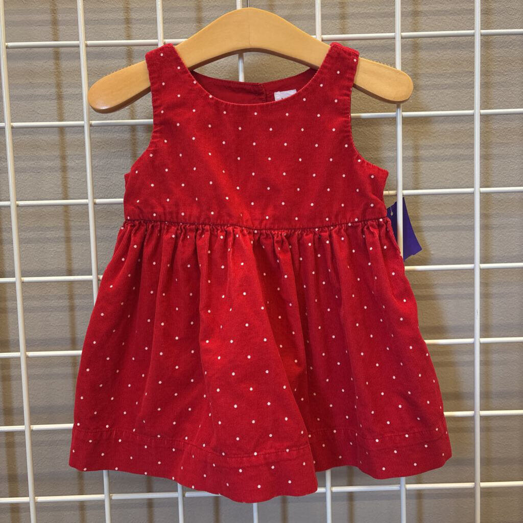 Baby Gap Corduroy Dot Tank Dress - 12/18m