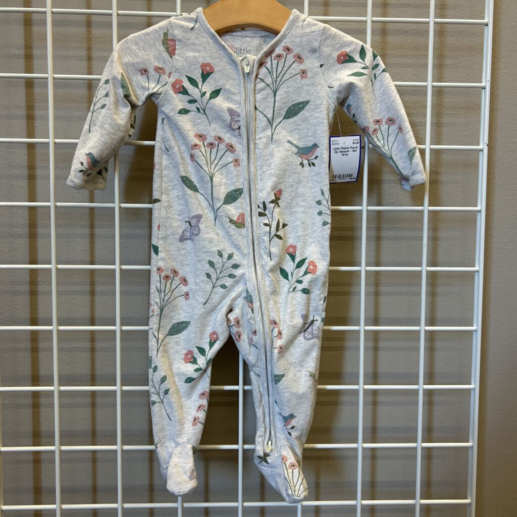 Little Planet Floral Zip Sleeper - 6m