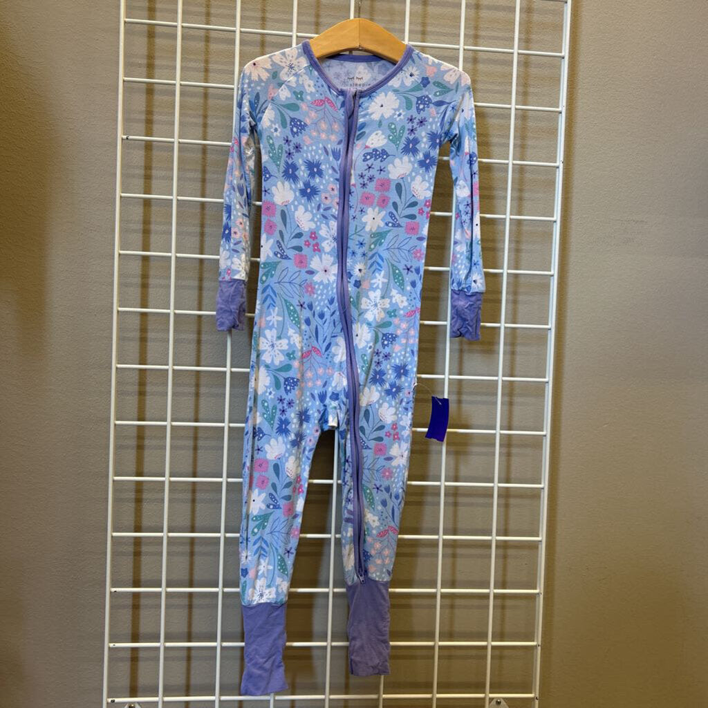 Little Sleepies Bamboo Floral Zip Sleeper (wash wear) - 3T