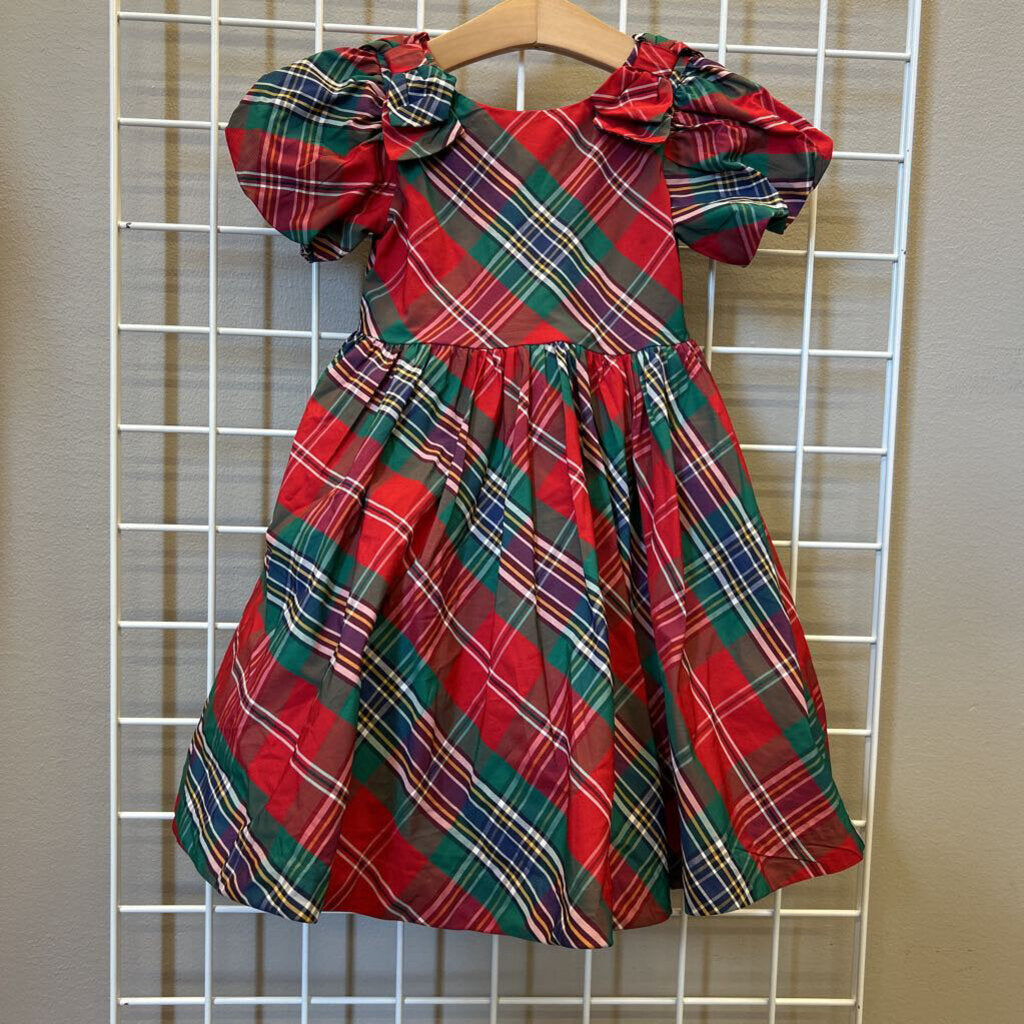 Janie & Jack Plaid Holiday SS Dress - 3