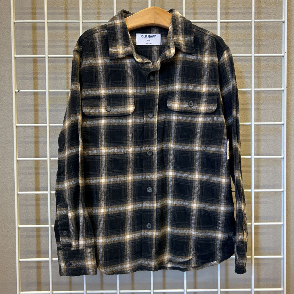Old Navy Plaid Flannel LS Button Up - 8