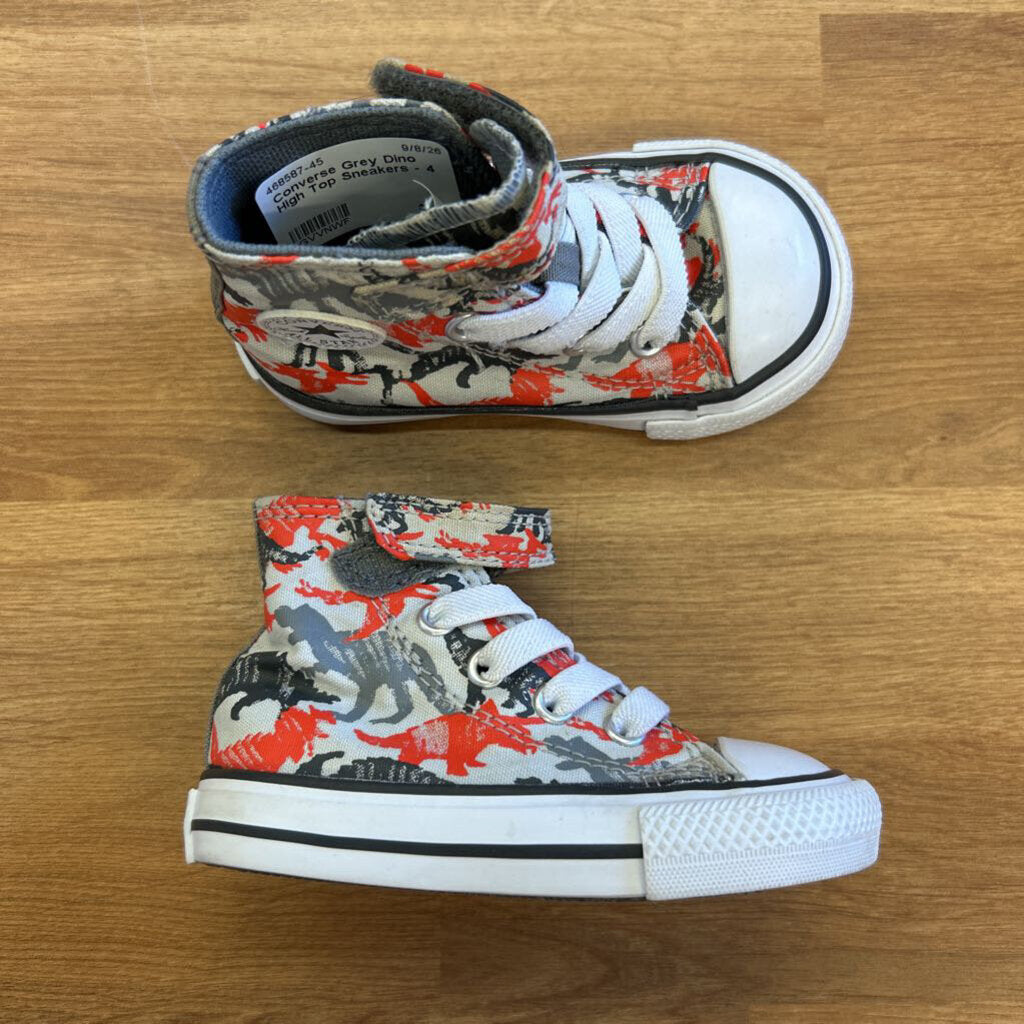 Converse Grey Dino High Top Sneakers - 4
