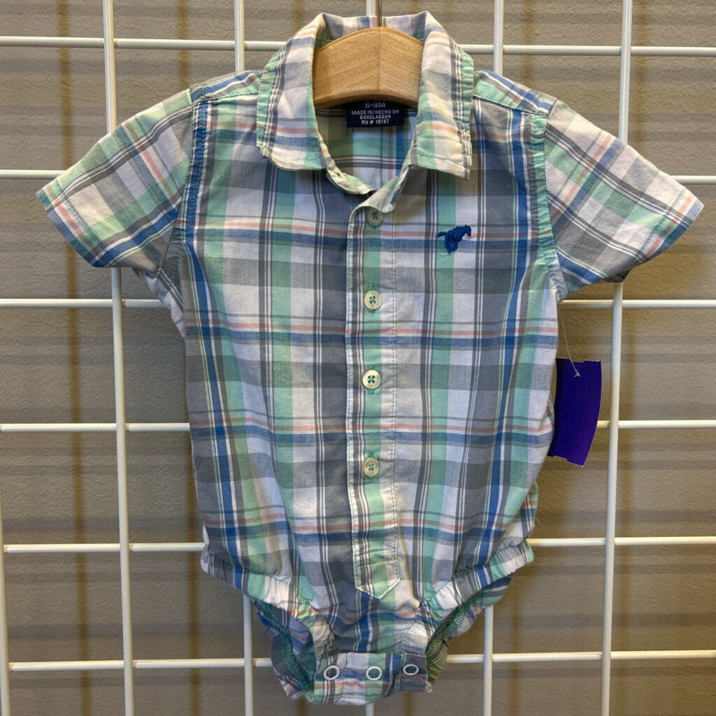 Wrangler Plaid SS Onesie - 6/9m