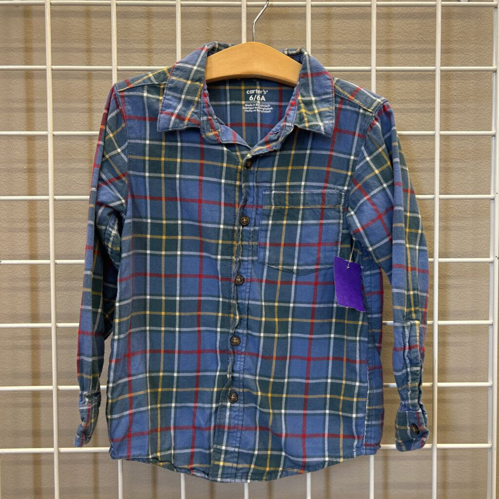 Carter's Plaid LS Button Up - 6