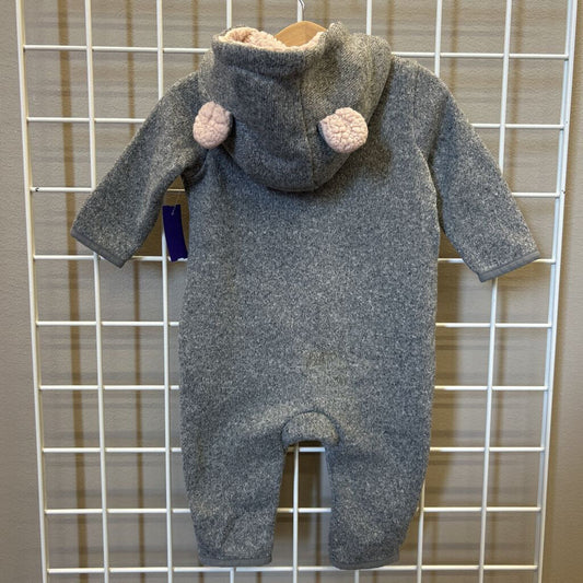 Old Navy Bear Zip Hoodie Coverall - 6/12m