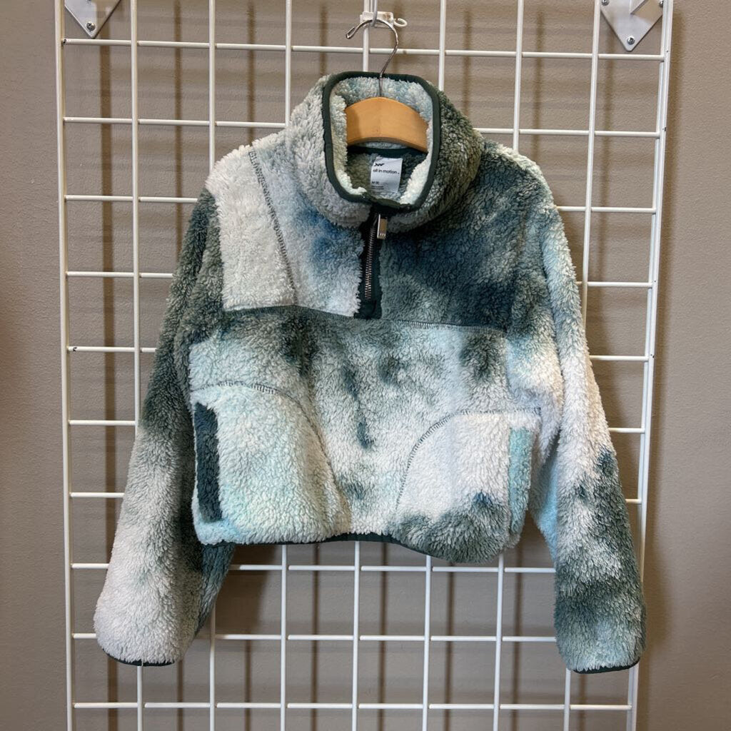 All in Motion Sherpa Crop Quarter Zip Pullover - 8