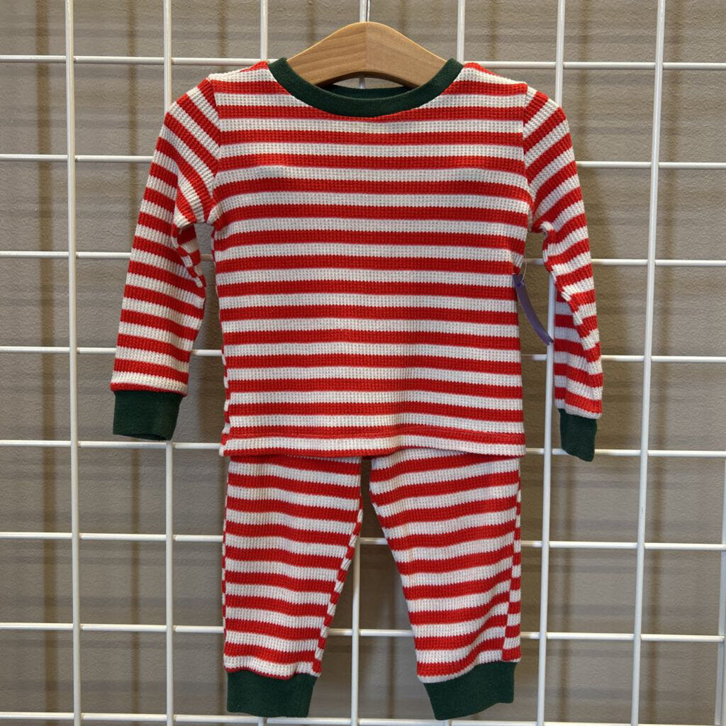 Nordstrom Stripe Thermal PJs - 12/18m