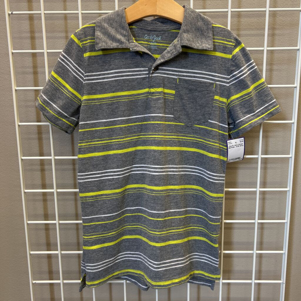 Cat & Jack Stripe SS Polo - 8/10