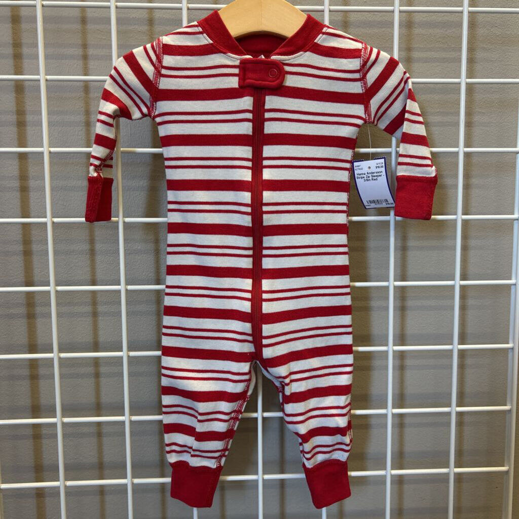 Hanna Andersson Stripe Zip Sleeper - 3/6m