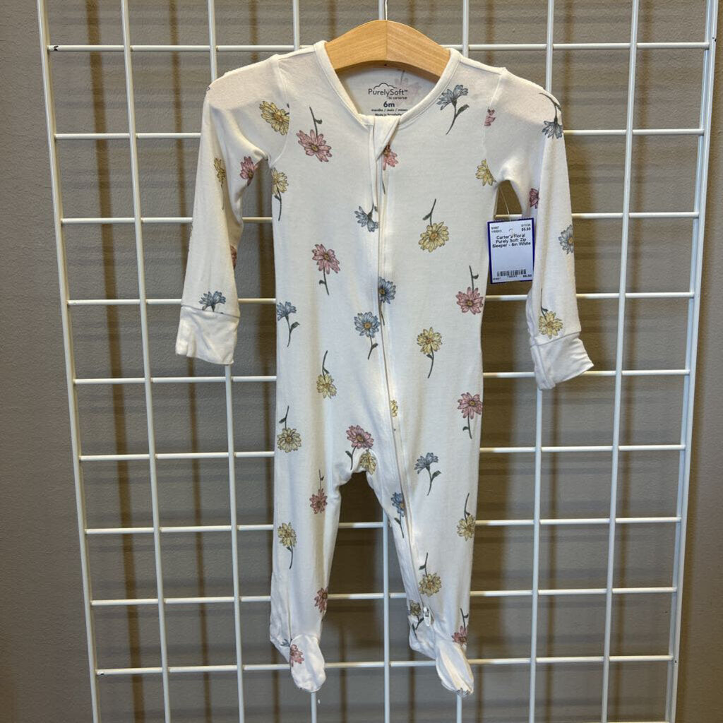 Carter's Floral Purely Soft Zip Sleeper - 6m