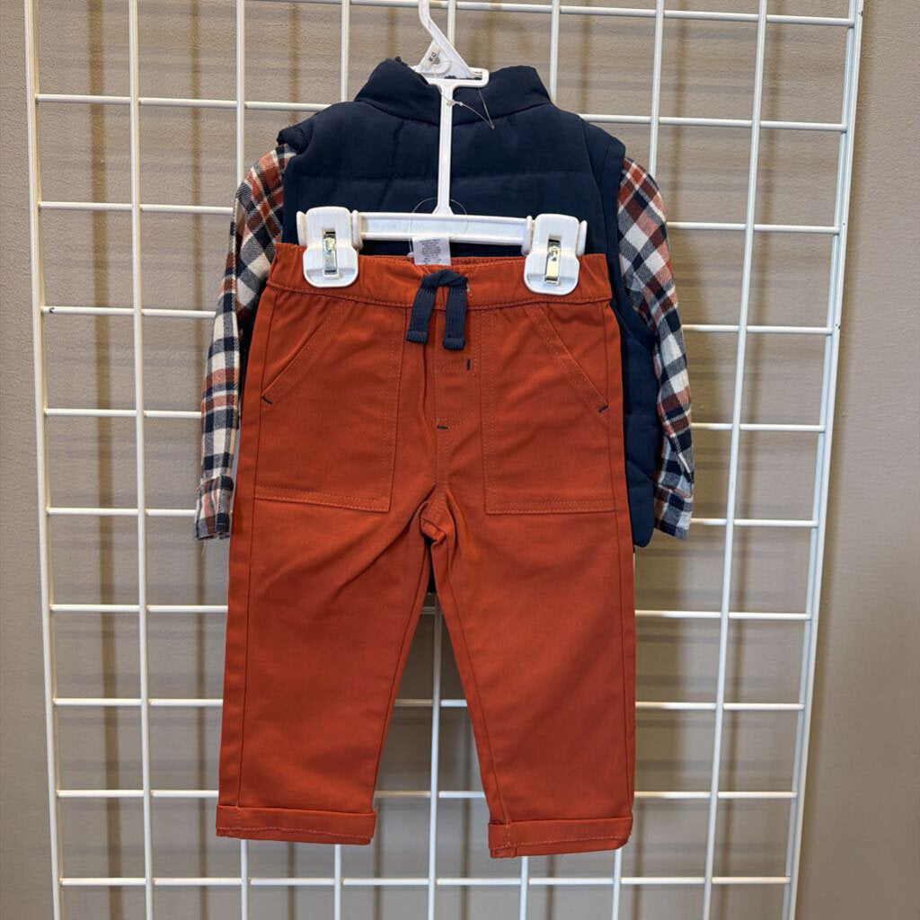 NWT Little Lad Vest Three Pc Set - 12m
