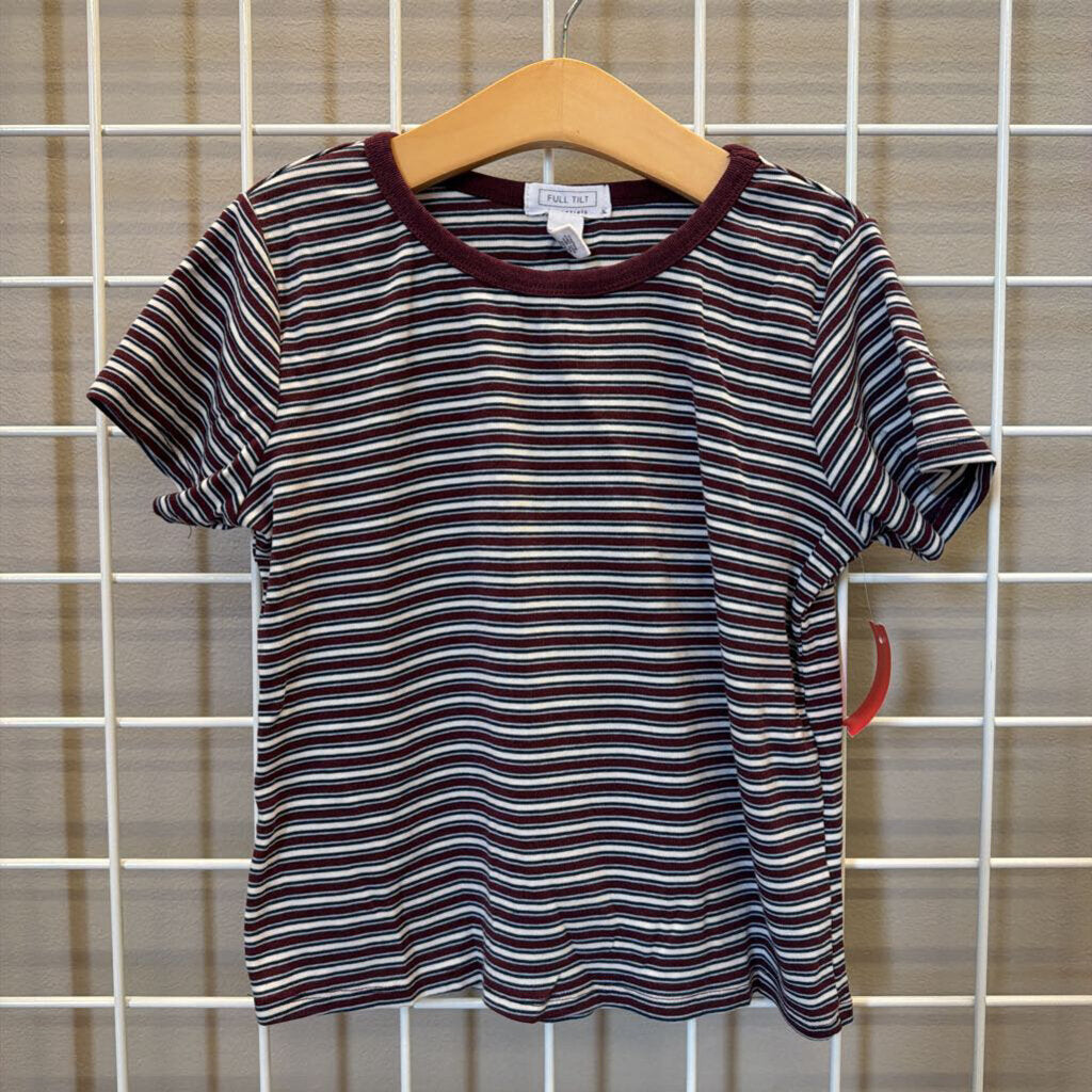 Full Tilt Stripe Crop SS Tee - 14/16