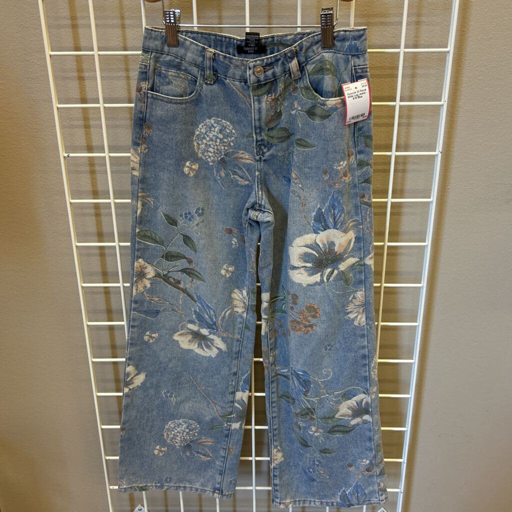 Forever 21 Floral Wide Leg Jeans - 9/10