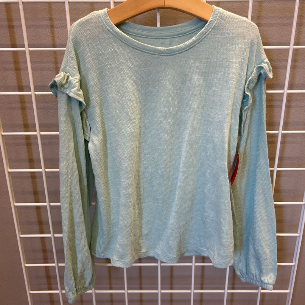 Cat & Jack Ruffle LS Tee - 8