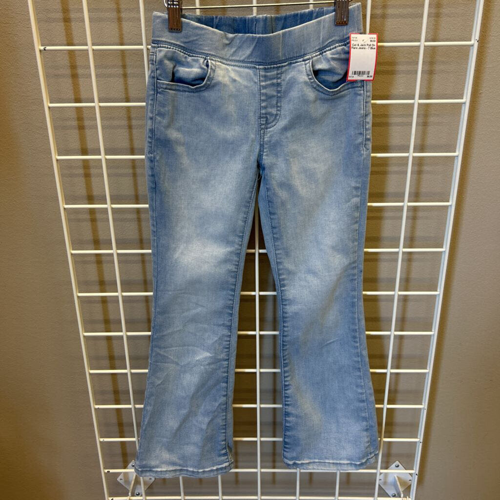 Cat & Jack Pull On Flare Jeans - 7