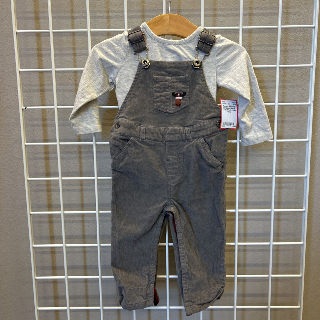 Tommy Bahama Corduroy Moose Overall Set - 6/9m
